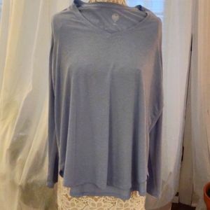 SO relaxed fit long sleeve shirts, Available in Fiona Blue or Gray, XLarge